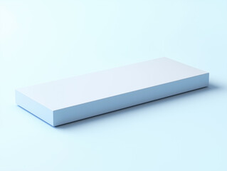 White box is on a blue background