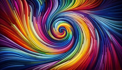Fototapeta premium Colorful Abstract Swirl with Artistic Light Effects