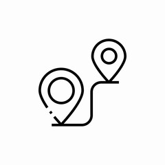 location pin path navigation icon sign vector