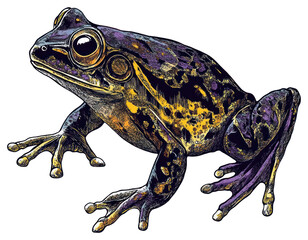 Obraz premium PNG A frog illustration amphibian wildlife.