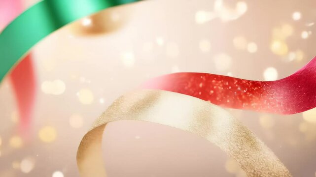 christmas candy cane and ribbon