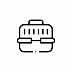 pet carrier icon sign vector