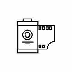 photo camera film icon sign vector