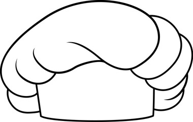 A chefs hat or chef cap cartoon icon illustration