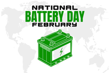 vector illustration for NATIONAL BATTERY DAY background