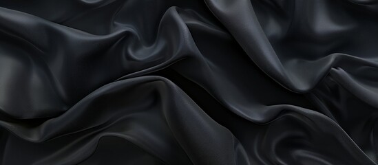 Obraz premium Abstract Draped Black Fabric Texture