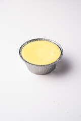 panna cotta in disposable containers. Tiramisu with different flavors