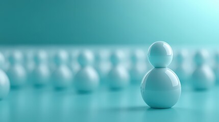 White figure leading a group, visual representation of unity, leadership and guidance