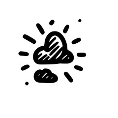 Enchanting Elements A Journey Through Unique and Captivating Icons of Clouds and Weather Depicting the Playful Beauty of Nature