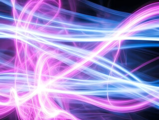 Dynamic light trails in abstract art digital realm visual content vibrant environment close-up innovation