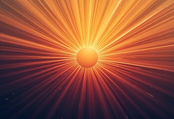 Obraz premium Abstract linear sun rays spreading across a gradient backdrop