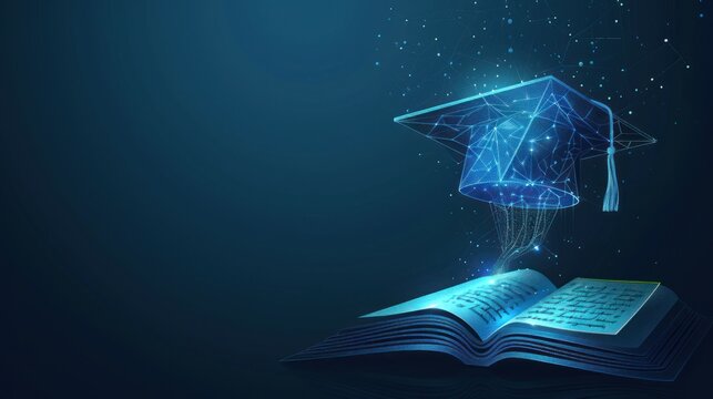 Graduation Cap Above a Book