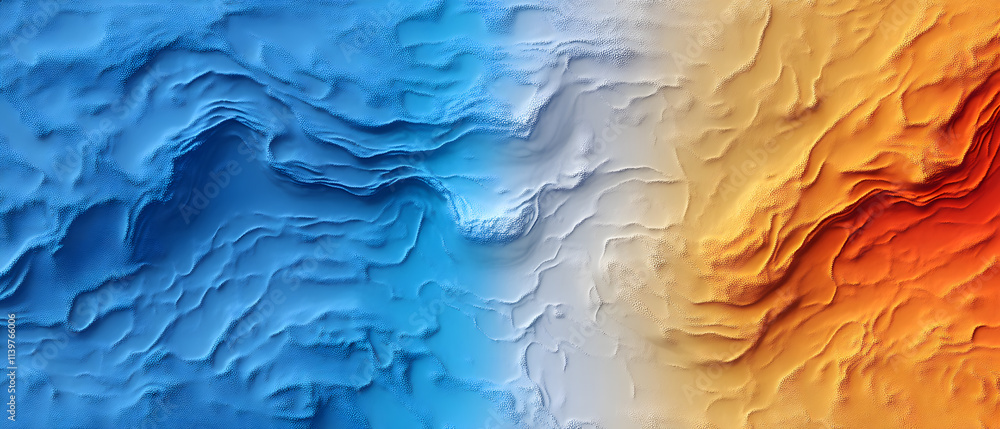 Aufkleber dynamic color contrast of landscapes earth鈥檚 surface digital art abstract aerial view conceptual vis