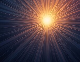Fototapeta premium Abstract linear sun rays spreading across a gradient backdrop
