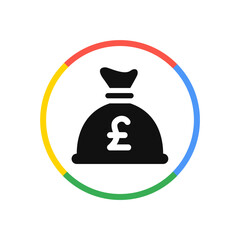 Money Bag with Pound Symbol
