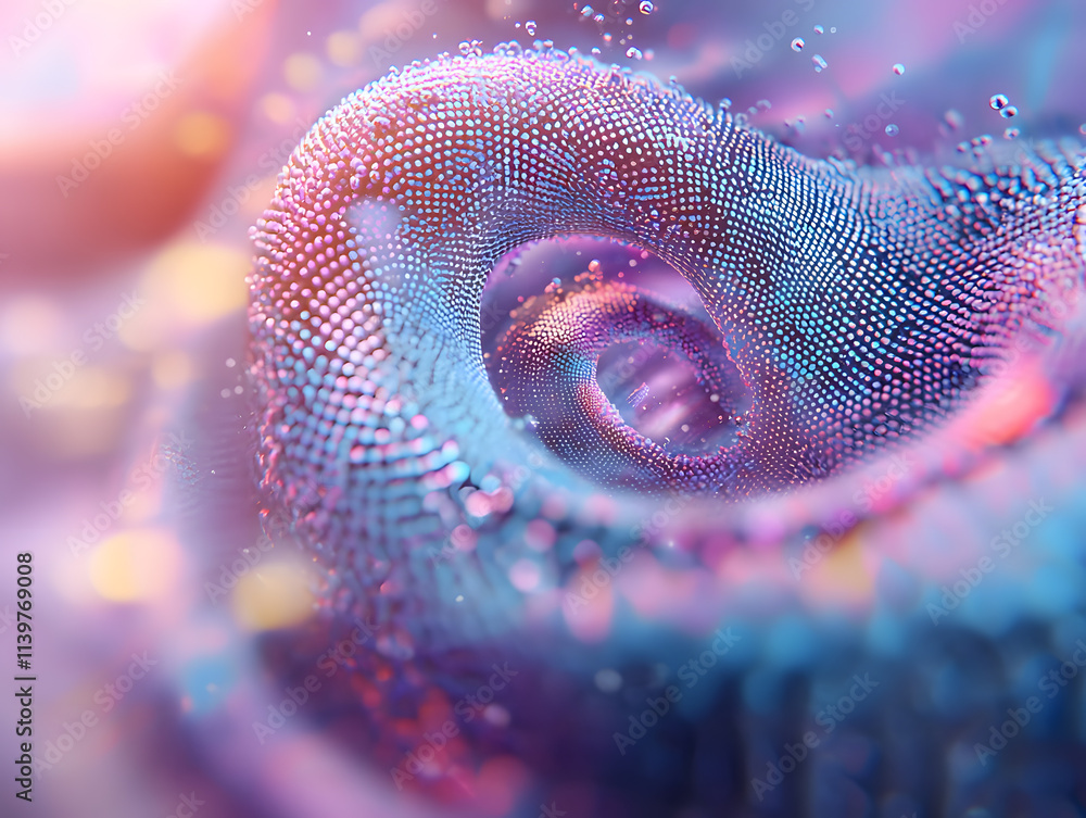 Poster dynamic abstract swirl of colorful particles digital art abstract environment vibrant viewpoint flui