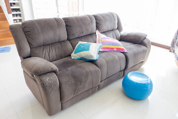 sofa chair leather home indoors seat