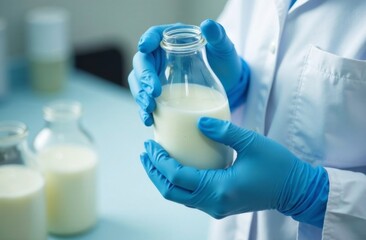 Quality control test of milk in laboratory