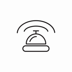 desk bell icon sign vector