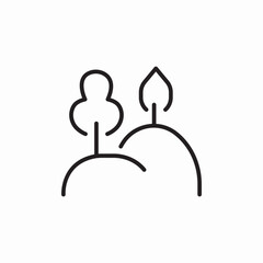 hill nature icon sign vector