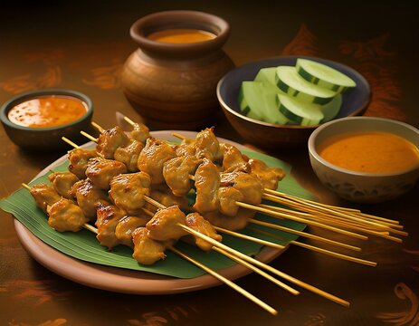 Satay or sate. Generated image