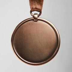 Medals, bronze medals on a plain background, generative AI illustration