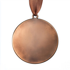 Medals, bronze medals on a plain background, generative AI illustration