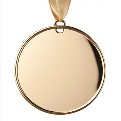 Medals, gold medals on a plain background, generative AI illustration