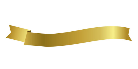 Label Gold Ribbon Curved elements PNG - Elegant and Luxurious tag banner isolate transparent background