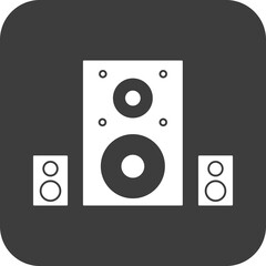 speaker icon in black square