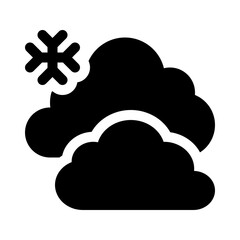 snowfall glyph icon