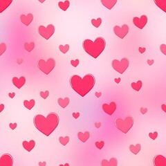 Lovely Hearts Seamless Pattern 
