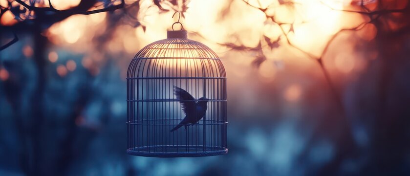Cage Symbolizing Emotional Confinement and Turmoil in BPD Struggles