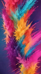 Abstract brush strokes in a bright and bold color scheme, bold brush strokes, colorful paint