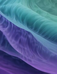 Obraz premium Gradient blue green and purple abstract wave pattern, abstract wave motion, panoramic waves