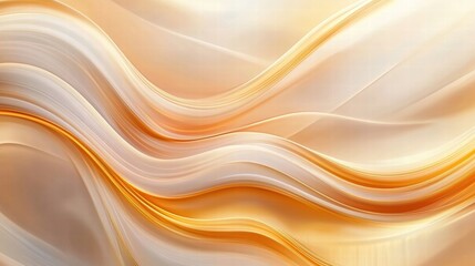 Abstract flowing waves in warm golden tones