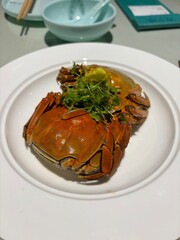 delicious cooked crab seafood meal asian food
