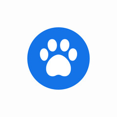 pet paw icon sign vector