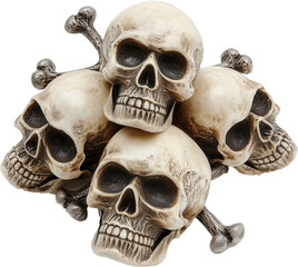 위험과 상징의 표현: 해골과 크로스본 디자인