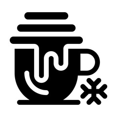 hot chocolate glyph icon