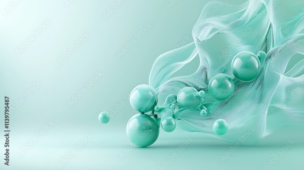 Poster fluid motion design elements abstract background digital art minimalist style creative concept