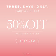 Cyber weekend sale banner 50% off, Social media sale banner collection, Vector illustration for social media banners, poster, flyer and newsletter designs