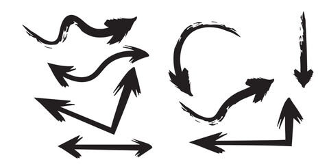 set of vector Grunge Arrows collection and design elements