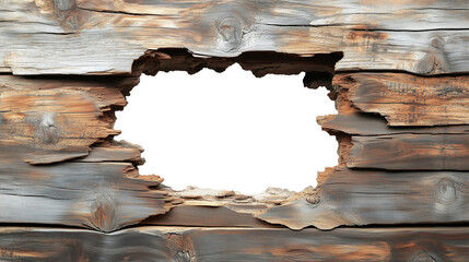 부서진 나무벽과 갈라진 틈