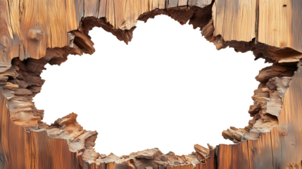 부서진 나무벽과 갈라진 틈