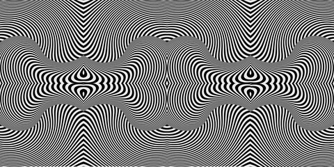 Fototapeta premium geometric abstract optical illusion illustration
