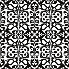 Black and White Floral Pattern: This seamless pattern features a captivating black and white floral design, perfect for adding a touch of elegance and sophistication to any project.