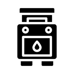 expansion tank glyph icon