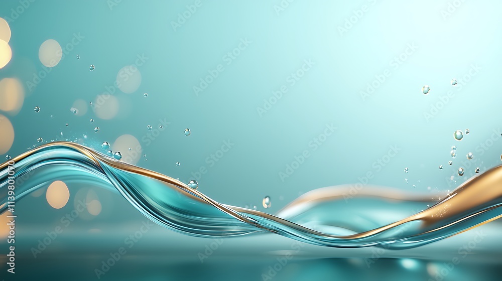 Aufkleber abstract underwater scene of dynamic water flow and fluidity in a calm environment