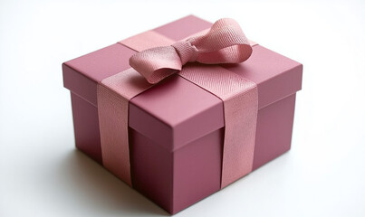 A burgundy color box for mockup on a white isolated background